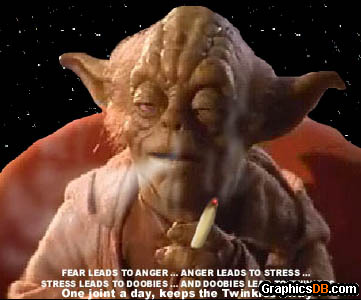 yoda smoking weed